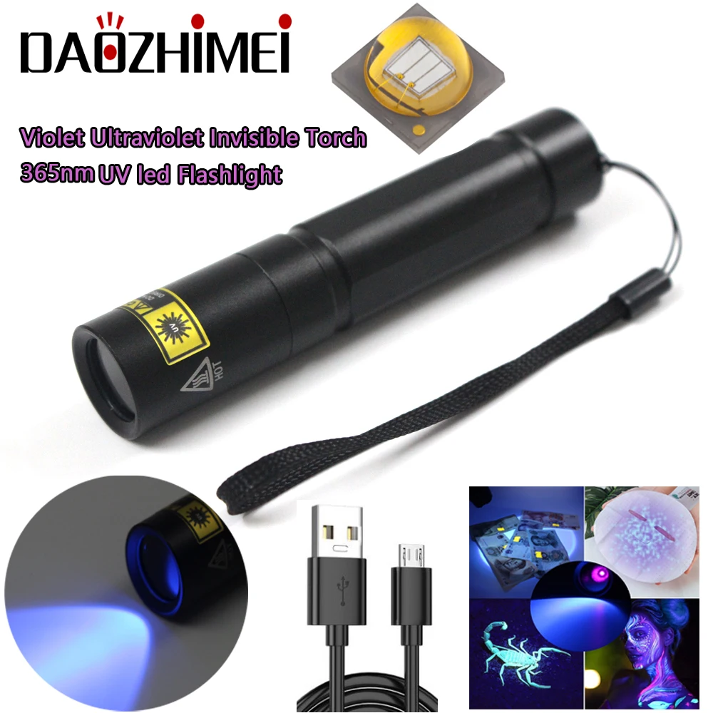 Uv 365Nm Cat Ringworm Detector Torcia Pet Skin Doctor Pet Rilevatore Di Urina Torcia Ultravioletta Uso Batteria 18650