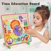 Children Montessori Wooden Clock Education Board Toys Multifunctional Learning Calendar Weather Season Time Teaching Aids Gifts 2