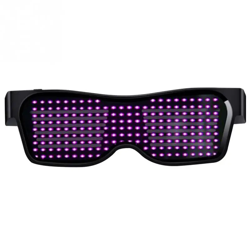 

Fashion Dancing APP Control Party Bar Flashing LED Display DIY Eyewear Glow Night Bluetooth Props Luminous Glasses