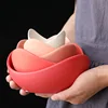 Lotus Ceramic Bowl Dishes Plates Sets Decor Creative Fruit Salad Plate Dinner Plate Organizer Flower Shape Container Storage 2