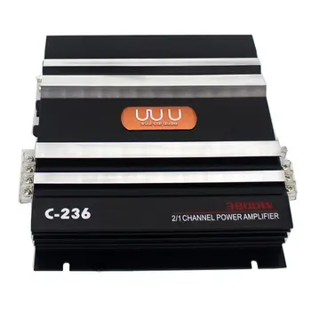 

C-236 3800W 2 Channel Car Audio Amplifier 12V DC Low Pass Filter Bass Subwoofer