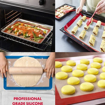 

Silicone Baking Mats Sheet Pizza Dough Non-Stick Pan Baking Tray Pastry Kitchen Gadgets Cooking Tools Bakeware Accessories