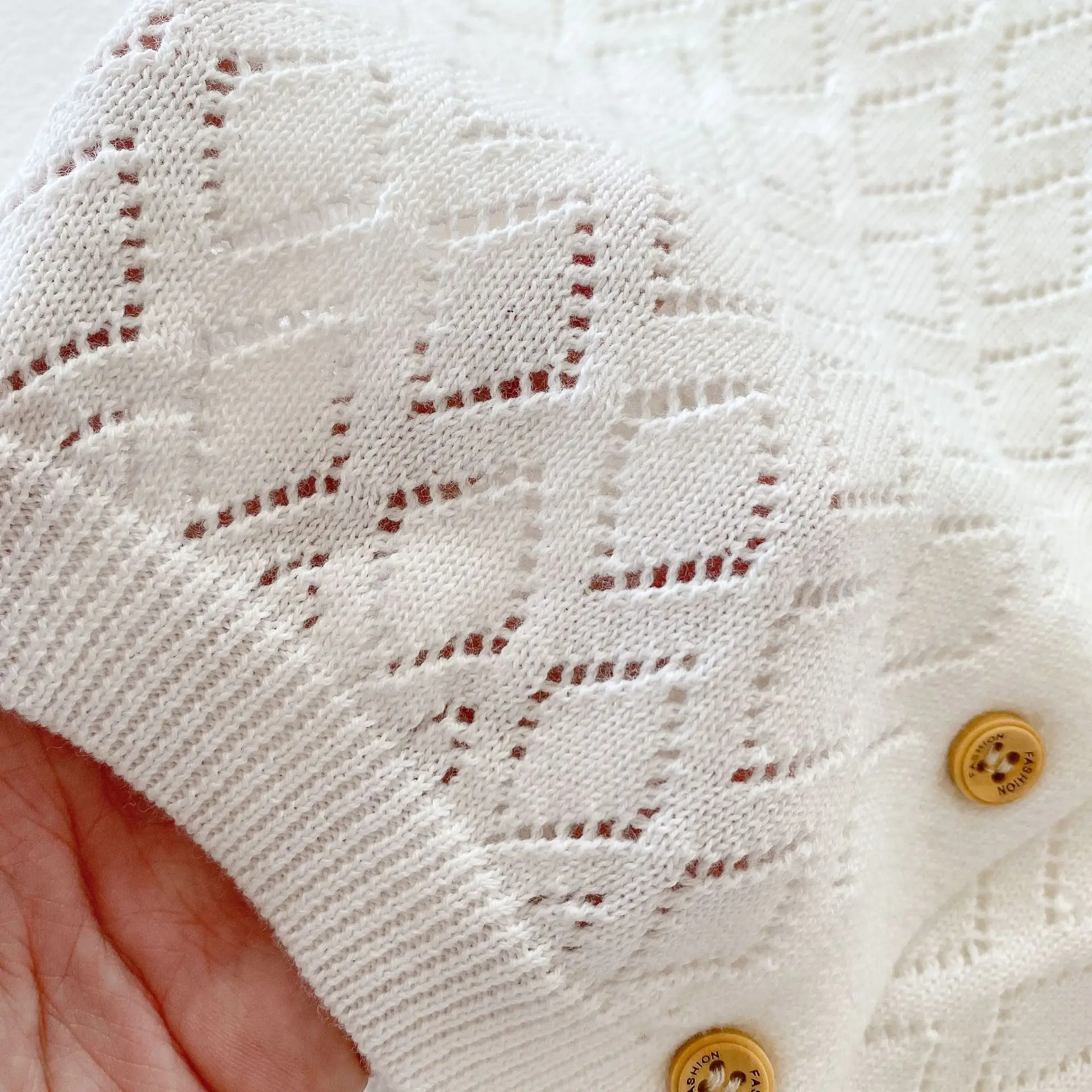 Knit Sweater 0-3T Newborn Kid Cardigan Sweater For Baby Boys Girls Elegant Autumn Winter Knitted Top Long Sleeve Hollow out Knitwear Coat