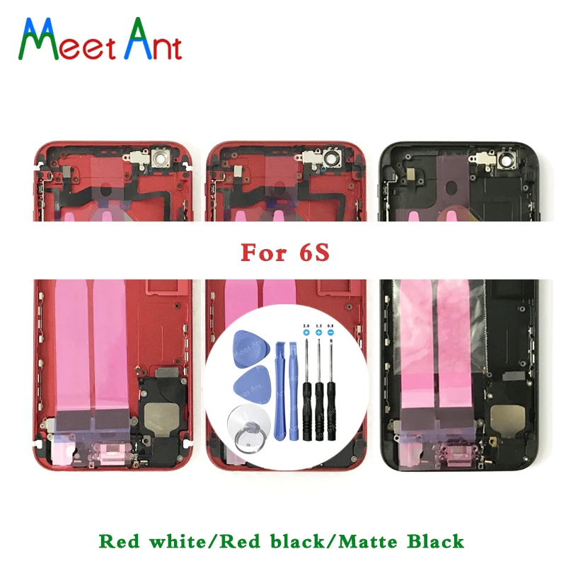 

For iphone 6 6G or 6S Back Middle Frame Chassis Full Housing Assembly Battery Cover Door Rear with Flex Cable + Tool