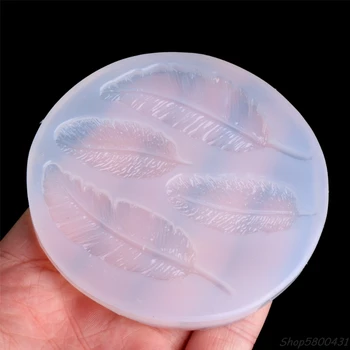 

Jewelry Mold Feather Shapes Making Pendant Silicone Resin Cake DIY Craft Tools S29 20 dropshipping