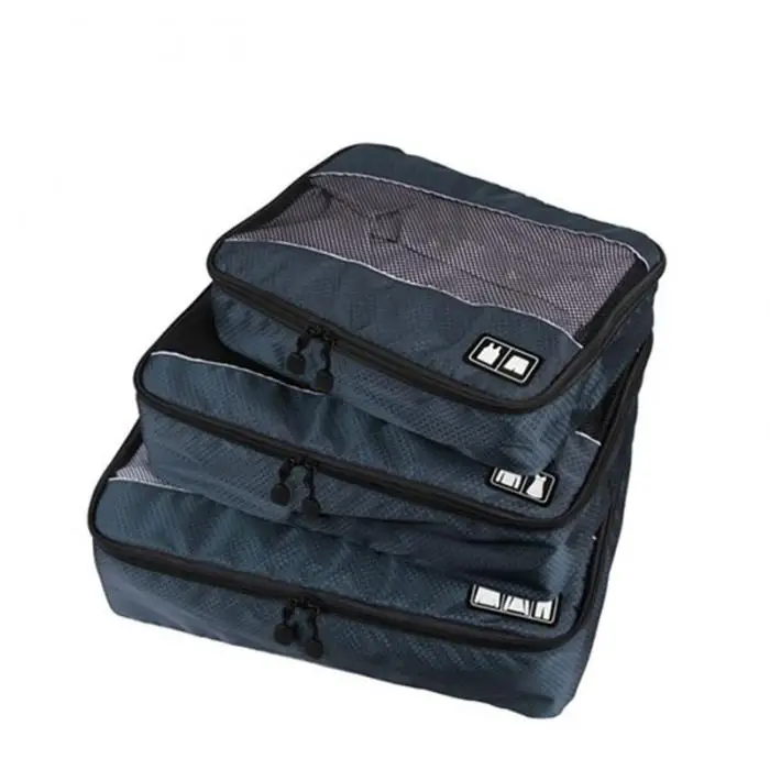 Calças Garment Bags, Bagagem Organizadores Necessaire, 3 Pcs por Conjunto