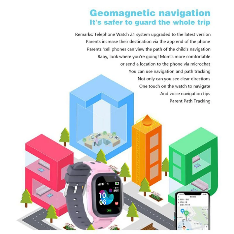 Z1 Смарт часы для детей LBS трекер умные SOS Вызов анти потерянный монитор детские