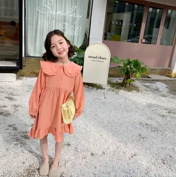 

2020 Korea style girls dress cotton fashion spring girls dresses 2-7 years HM127