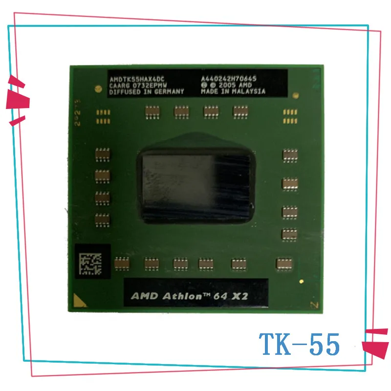 Двухъядерный процессор AMD Athlon 64 X2 TK-55 TK 55 TK55 1 8 ГГц двухпотоковый AMDTK55HAX4CT разъем S1 |