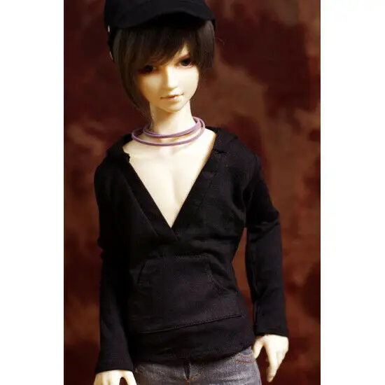 [Wamami] серая футболка с капюшоном/наряд 1/3 SD17 DZ70 BJD Dollfie - Цвет: Black