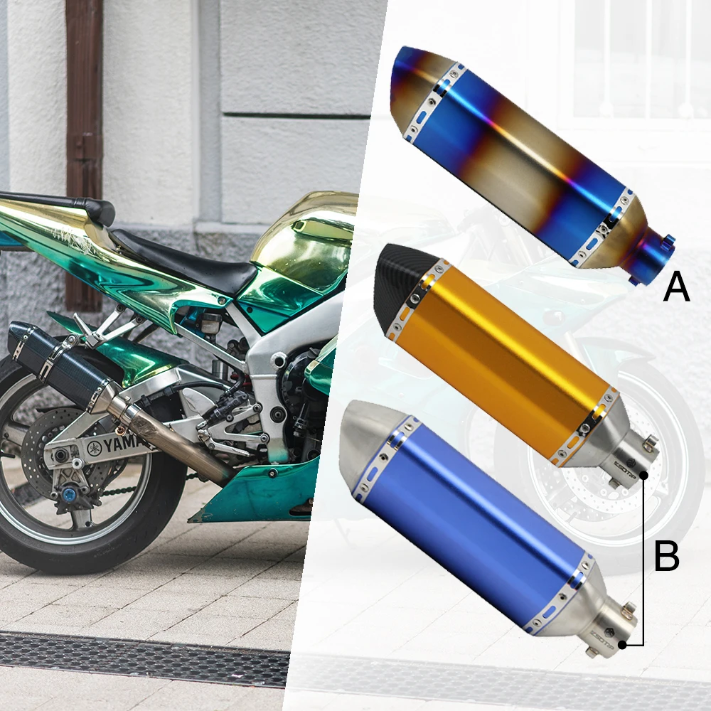 Alconstar-Akrapovic гоночный выхлопной Универсальный 38-51Amm Глушитель Трубы Moto Escape для мотоцикла ATV Байк скутер 125-600cc