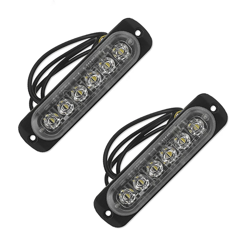 2x12-24 В 6LED вспышка аварийный автомобиль предупреждающий стробоскоп мигающий синий и красный