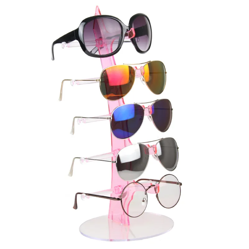

2017 New 5 Layers Eyeglasses Sunglasses Glasses Display Stand Rack Holder Shelf Mordoa Black Transparent Free Shipping