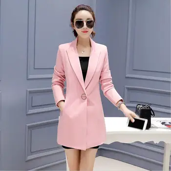 

Blazer Women Jacket New 2020 Suit Women Coat Spring Autumn Suits Female Jackets Long Slim Blazers Womens Black Red