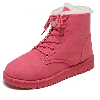

Women Boots Warm Winter Women Shoes Plus Size Female Faux Suede Ankle Boot For Woman Botas Mujer Plush Ladies Snow Boots WSH3132