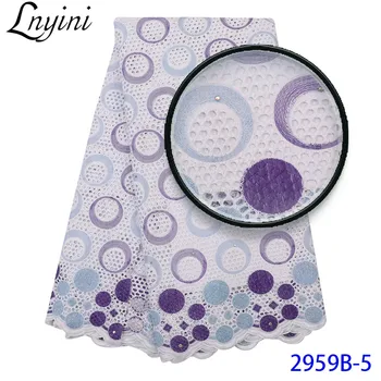 

Dot Pattern Swiss Voile Lace with Stones Embroidery Nigerian Cotton Lace Fabric for Bridal Materials Lace African Fabrics L2959B
