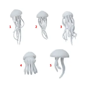 

5 Pcs/set Crystal Epoxy Ocean Jellyfish Modeling Filler DIY Crafts Filling Supplies UV Accessories Decoration Materials L4ME