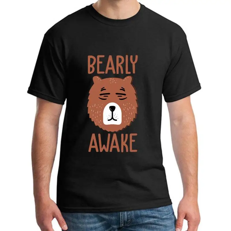 

personalized Bearly Awake t-shirt XXXL 4Xl 5XL cotton Casual Harajuku male female tshirts Clothes slim fit