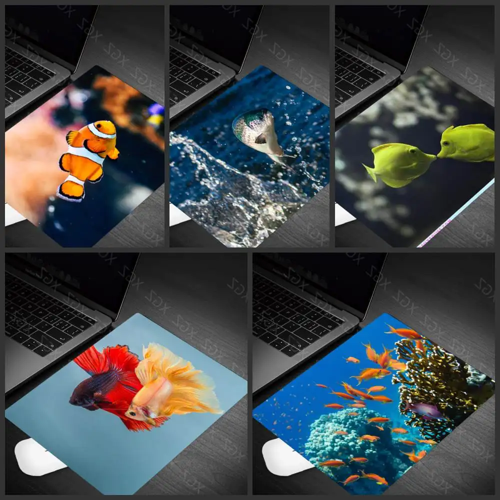 Yzuoan New Cute Little Goldfish Small Game Mouse Pad Size 20x18Cm High Quality Latex Computer Home Desk | Компьютеры и офис