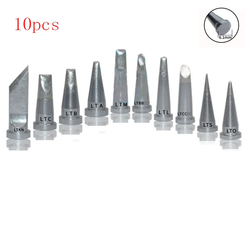 10pcs LT Series Soldering Tip Set For Weller WSD81 WD1000 WSP80 WP80 LT