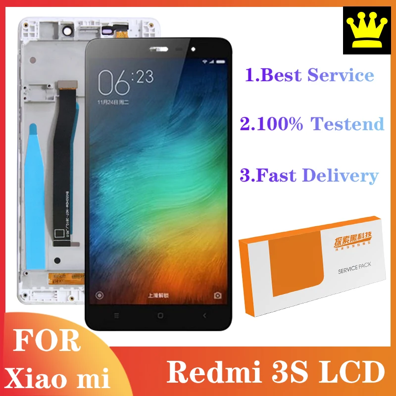 ЖК дисплей с дигитайзером в сборе и сенсорным экраном 5 0 дюйма для Xiaomi Redmi 3S