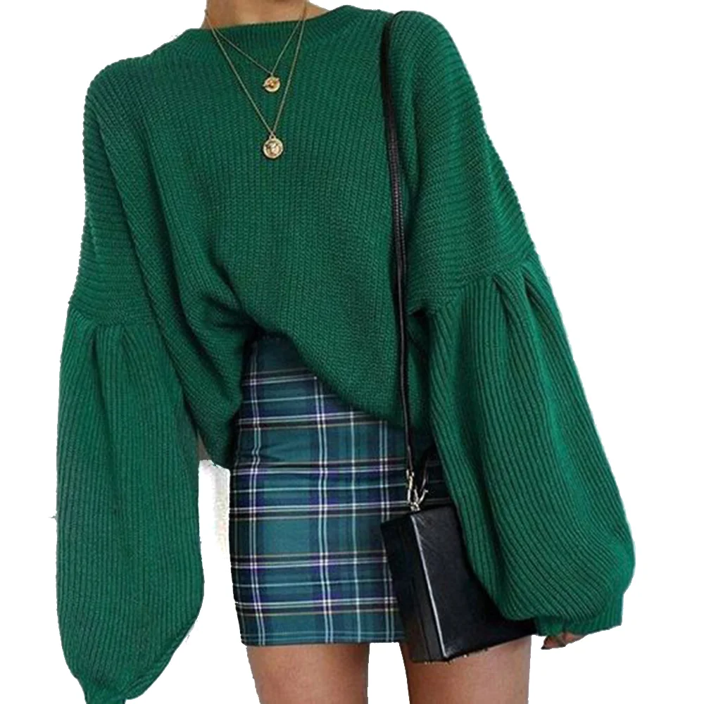 2019 high street casual sweater women solid lantern sleeve winter pullover knitted ropa mujer pull femme nouveaute 2019 2019 high street casual sweater women solid lantern sleeve winter pullover knitted ropa mujer pull femme nouveaute 2019