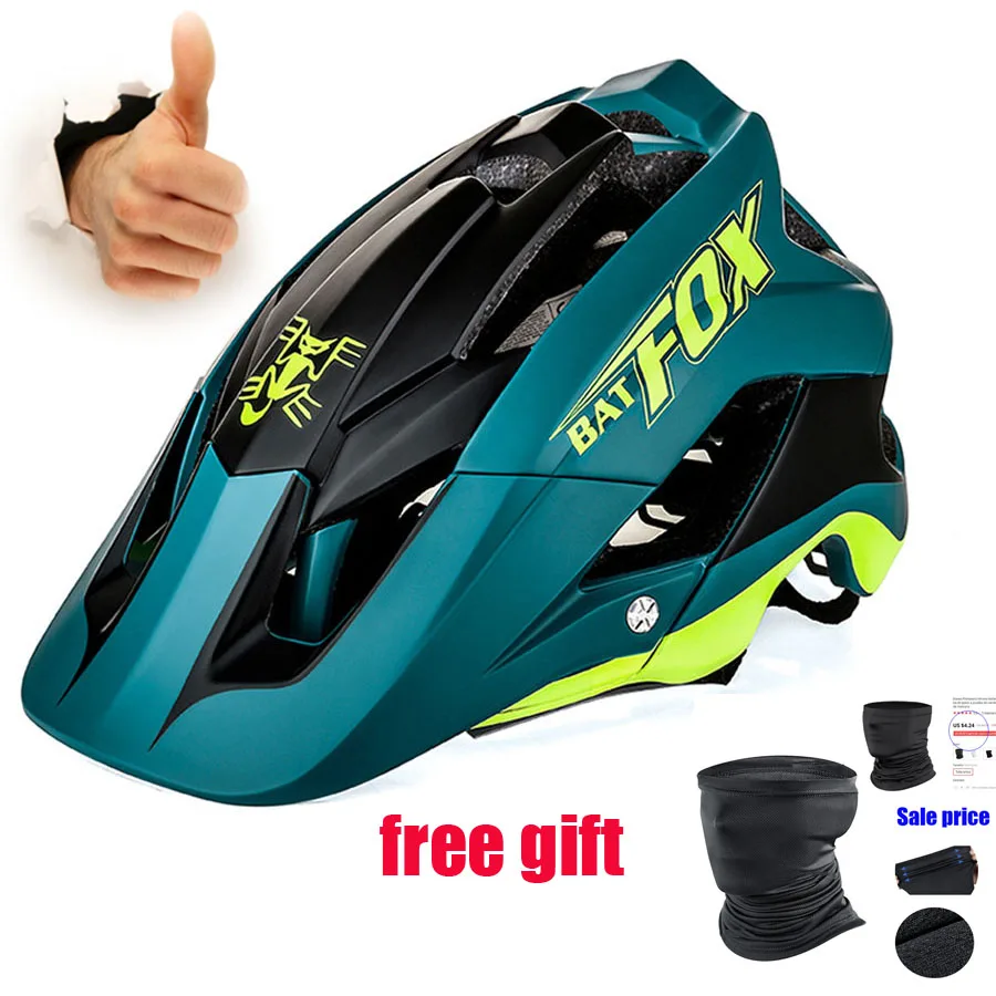

BATFOX Bicycle Helmet Overall Molded MTB Helmet Ultralight Bicycle Cycling Safety Helmet BAT FOX DH AM casco ciclismo bicicle