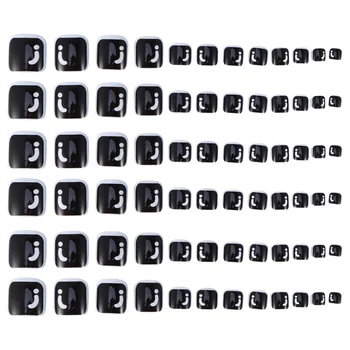 

72pcs Sparkling Foot Decal Natural Manicure Supplies Fake Toe Nail for Home Girls Women