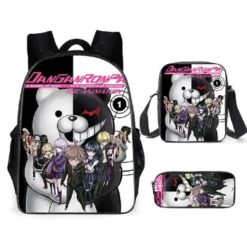 

Danganronpa Monokuma Backpack Boys Girls Satchel Anime Cartoon Cospaly School Bag Student Travel Laptop Bags for Kids Schoolbags