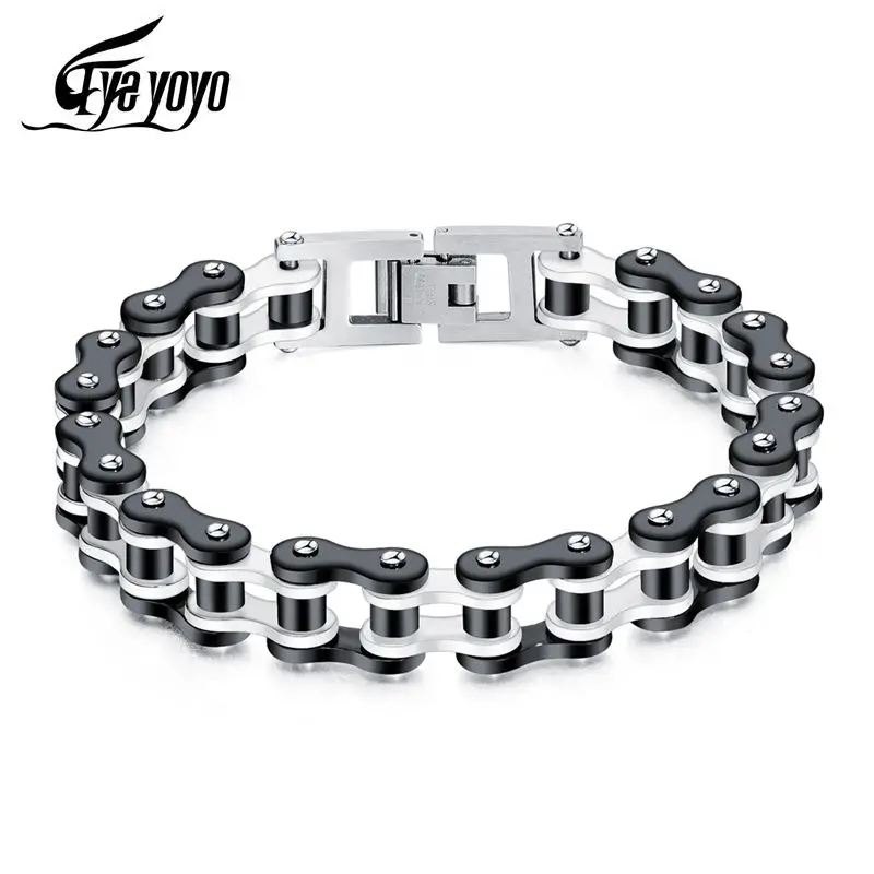 Цепочка EyeYoYo мужская из титановой стали модный браслет для спорта и езды на