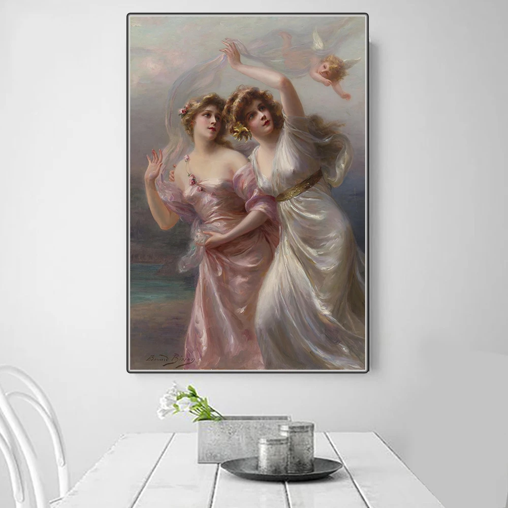 Citon Edouard Bisson Love постер мессенджеры любви картина маслом на холсте известное