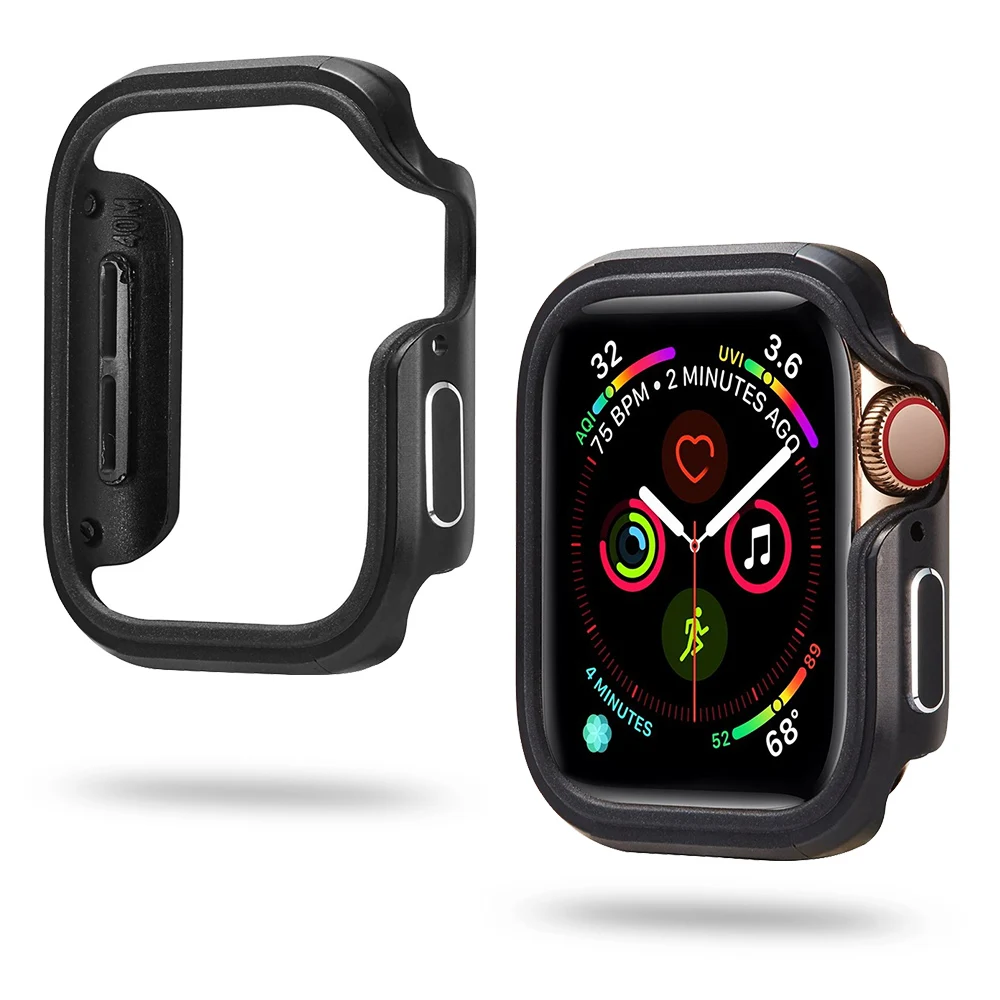 Металлический + ТПУ высококачественный защитный чехол для Apple Watch SE Series 6 5 4 44 мм 40