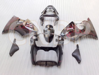 

636 ZX-6r 2000 - 2002 Fairings Ninja ZX-6r 00 Black Red Flame Plastic Fairings ZX6r 636 00 Body Kits