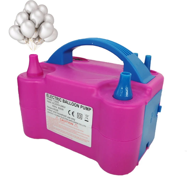 220-220V High Power Portable double nozzle AC Inflatable Electric Rose Red balloon blowers Globos Inflator for decoration