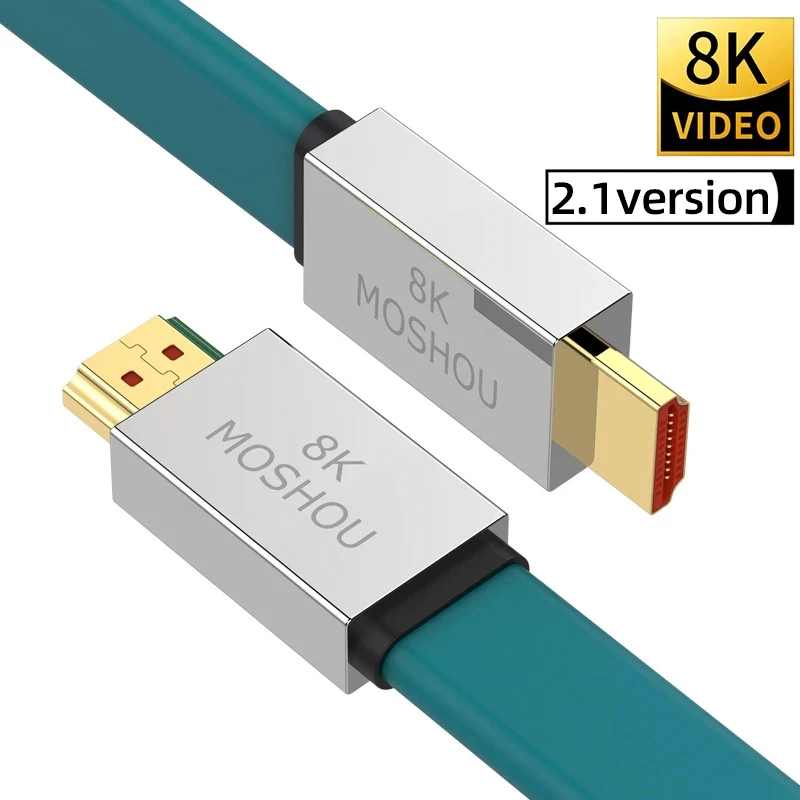 Кабель Moshou HDMI совместимый с 8K 60 Гц 4K 2 1 48 Гбит/с ширина полосы ARC видеошнур для