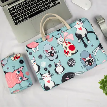 

Fashion Cute Cat Sleeve Case For Laptop 11",13",14",15.6 inch,Bag For Macbook Air 2020 Pro 16 13.3" Retina 15 12" Notebook Bags