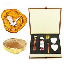 Летающий орел птица воск печать штамп Винтаж на заказ ваш дизайн Elegangt натуральный Палисандр Ручка уплотнения воск комплект печатей подарок