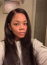 MYLOCKME-pelucas de cabello humano liso para mujer, 4x4/5x5/6x6, postizo de encaje Frontal, pelo Remy brasileño, Color Natural, liso