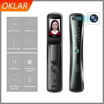 

OKLAR Face recognition door Lock Fingerprint lock Smart Electronic Lock Safety Intelligent Lock With Digital Password Unlock