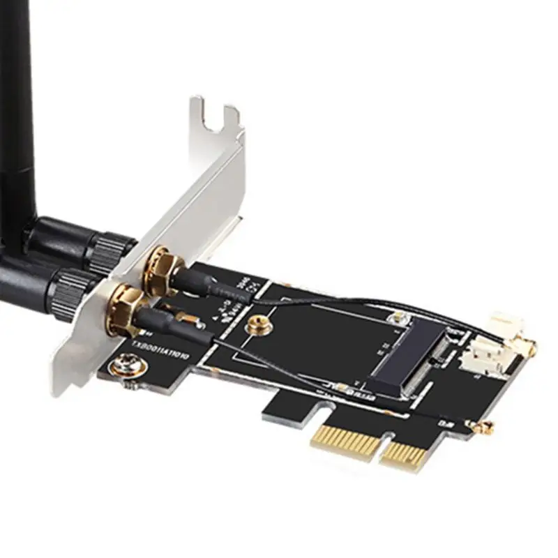 Новая беспроводная карта для pciE-1X NGFF-Ekey PCIE ноутбук ПК wifi WLAN карта адаптер двойная антенна адаптер плата