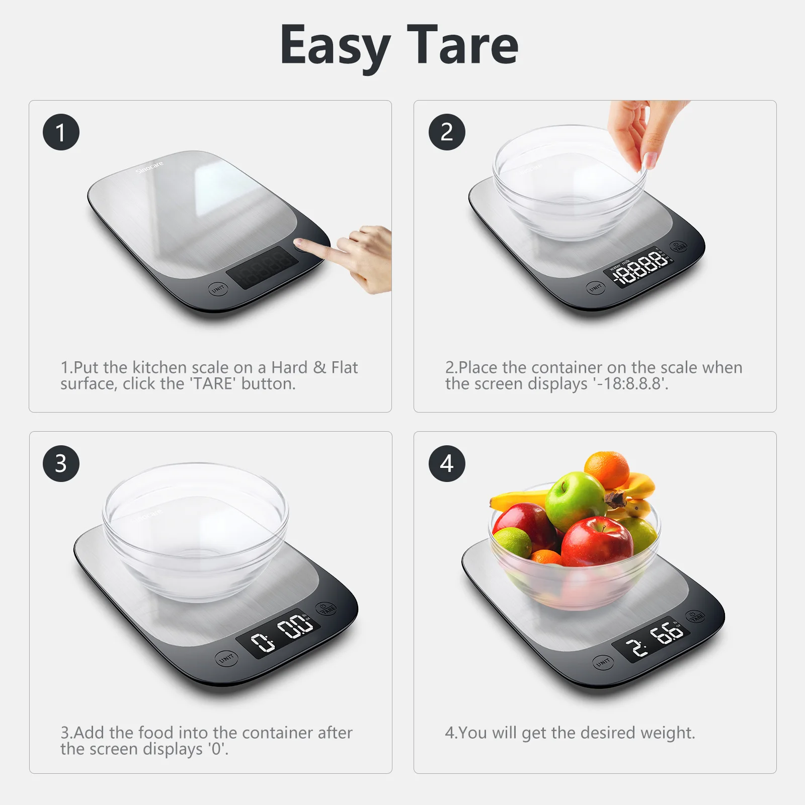 Sinocare Kitchen Scale Mechanical Kitchen Scales for Fruits Electrical  Balance Weight Nicewell Food Scale 22lbs Digital Kitchen - China Sinocare  Scales and Sinocare Kitchen Scale price