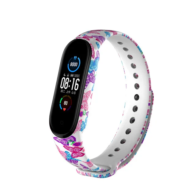 Graffiti style Strap For XiaoMi Mi Band 3 4 5 6 Silicone Wrist Strap For XiaoMi MiBand 6 sports strap for mi band 5 3 4 bracelet D3