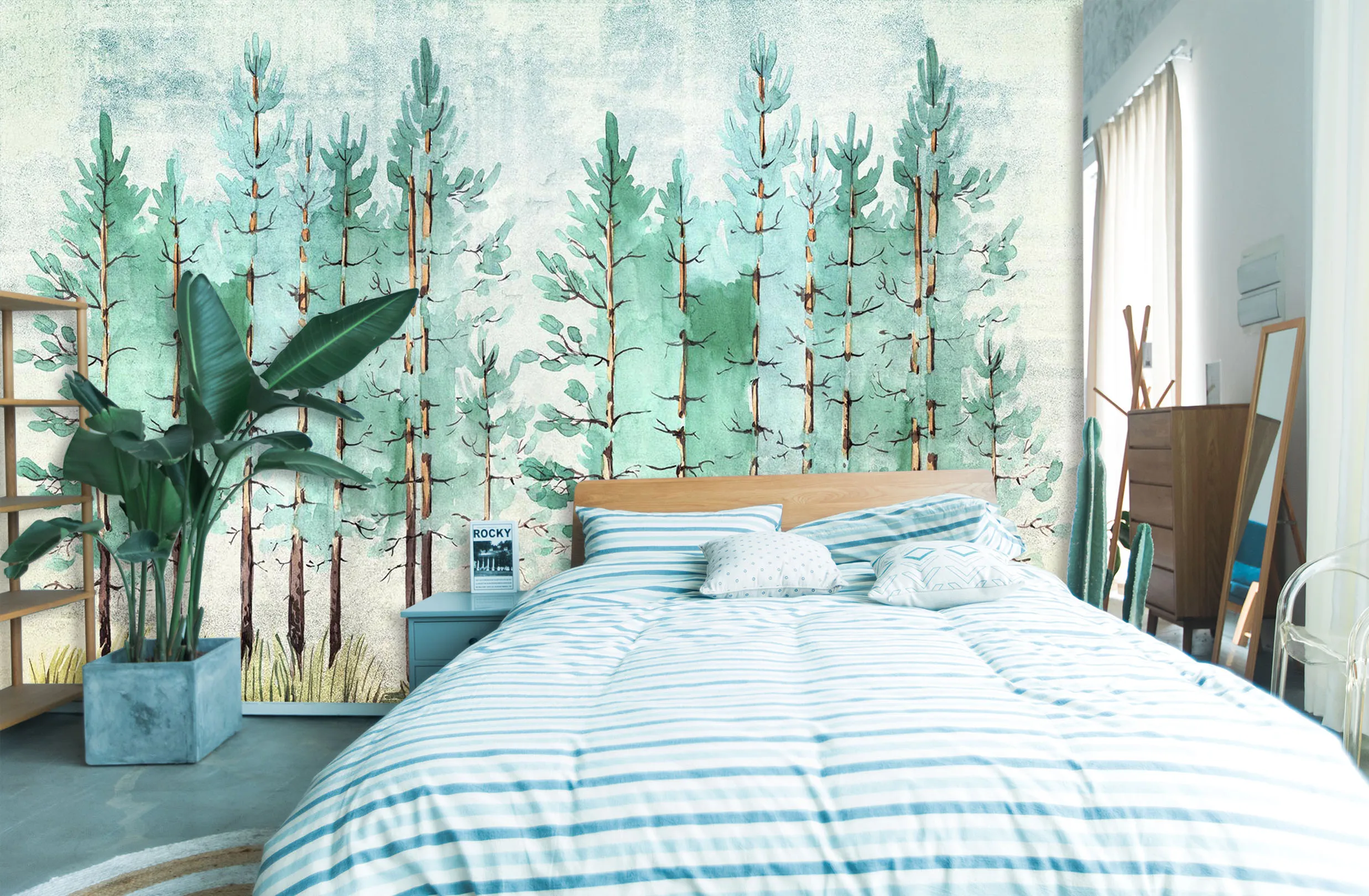

[Self-Adhesive] 3D Trees 11024 Wall Paper mural Wall Print Decal Wall Murals