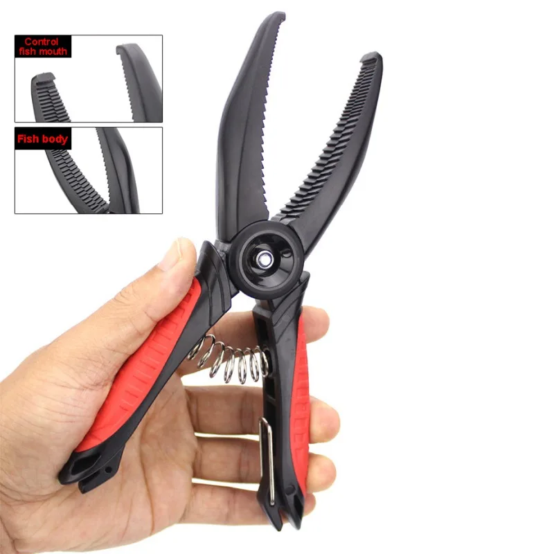 

Fish Lip Gripper Controller Catch ABS Fishing Tackle Non-slip Handle Sawtooth Ultralight Pliers Grippers Clamp Fishing QW40