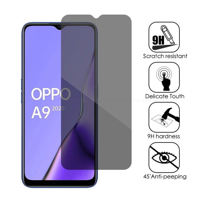 Protecteur écran Verre Trempé Anti-espion Pour Oppo A17, A57, A77, A78, A79...