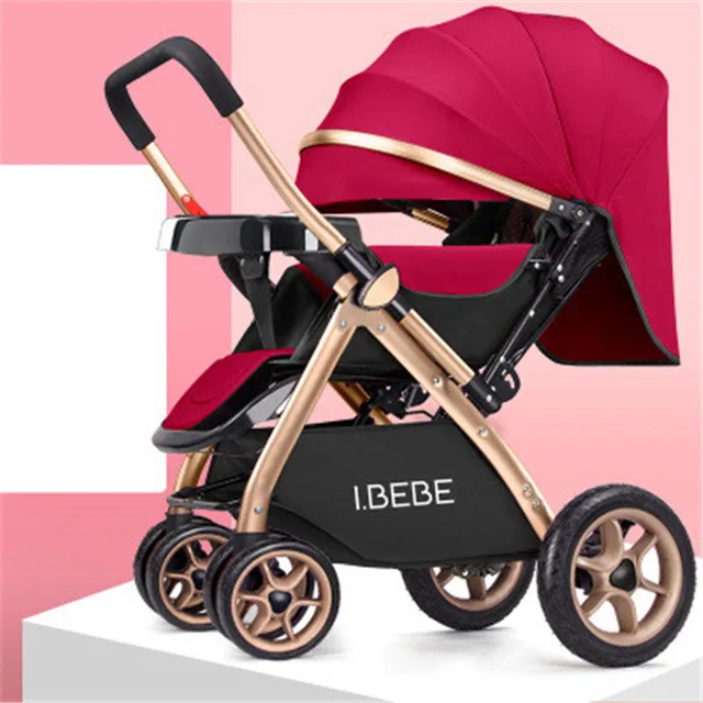 Baby Stroller 2 in 1 Stroller Lying or Dampening Folding Light Weight Two-side Child Four Seasons Russia Europe US free shipping