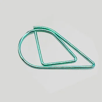 

Color Random!!! Water Drops Buckle Metal Colored Clip Modeling Folders Bookmark Material Drop-shaped Bookmark 2pcs !!!!!