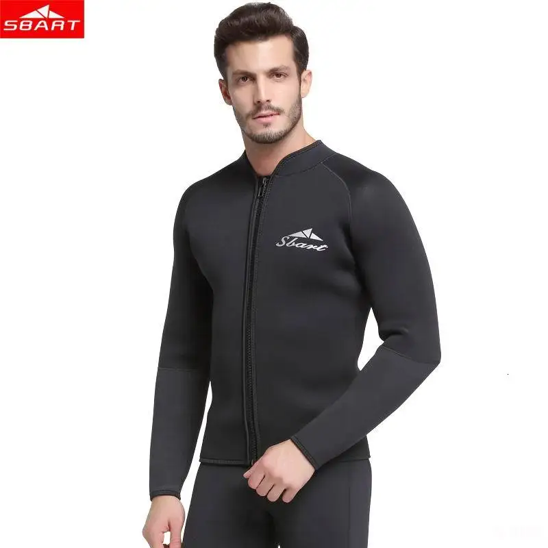 Sbart Winter Men 3mm 5mm Elastic neoprene Diving Jacket swimsuit Split