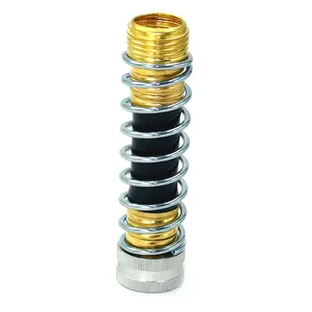 

3/4" Threaded Garden Faucet Hose Coil Spring Protector Brass Faucet Hoses Coupling Adapter Prevent Pipe Bending