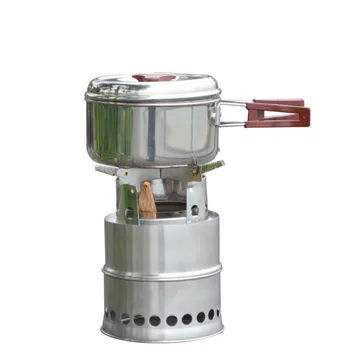 

Camping Alcohol Stove Wood Burning Stove Portable Folding Outdoor Windproof Stove Kitchen Barbecue Cooking Picnic
